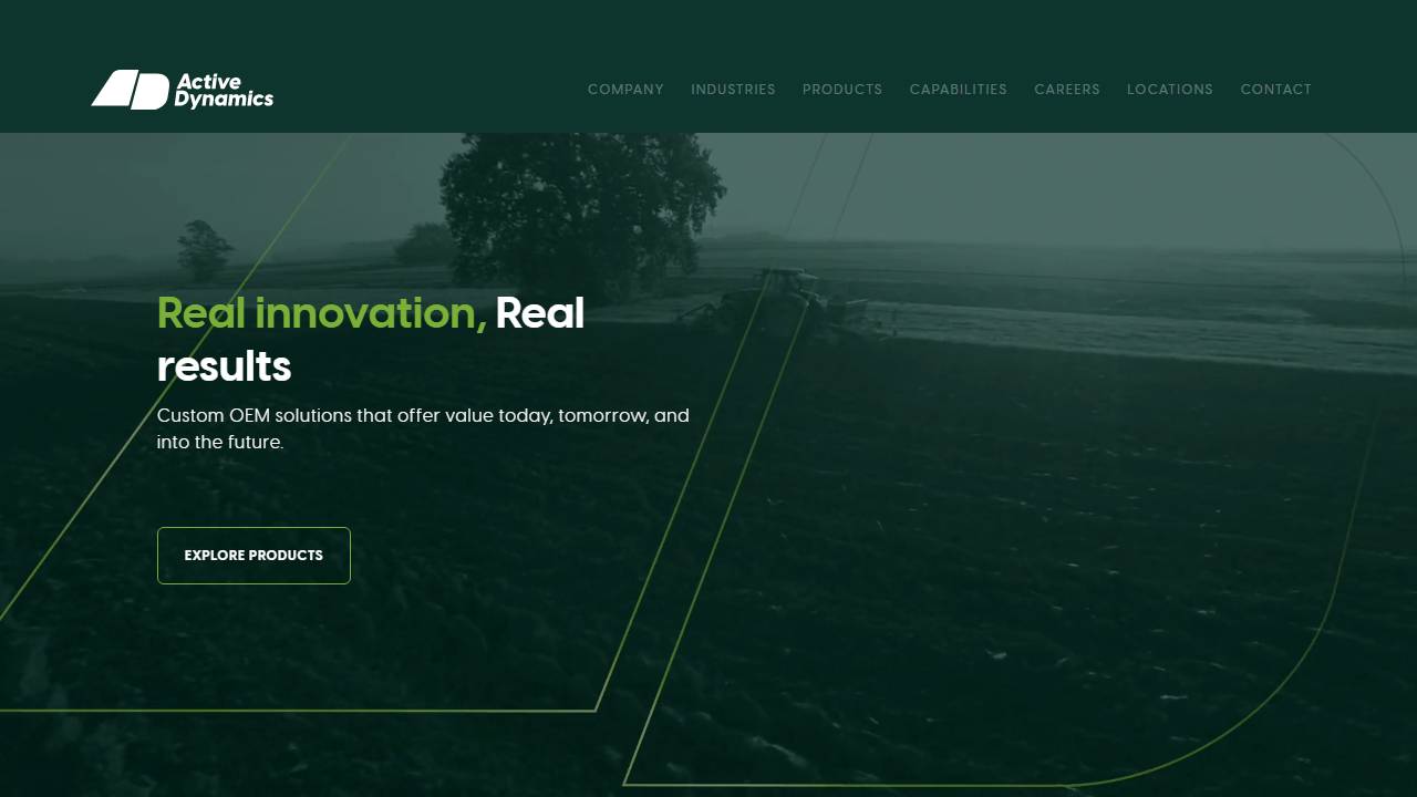 Screenshot of Active Dynamics website