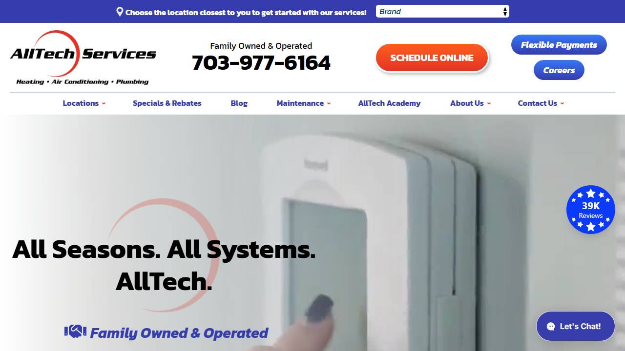 Screenshot of AllTech Services Inc website