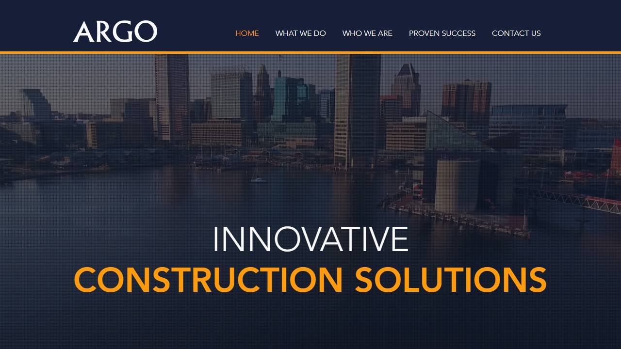 Screenshot of Argo Electrical Group website