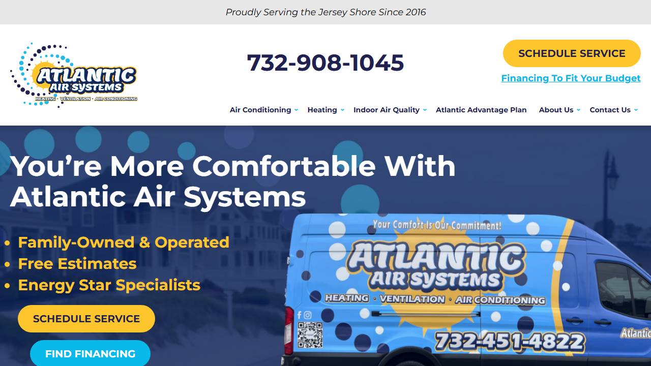 Screenshot of Atlantic Air Systems LLC website