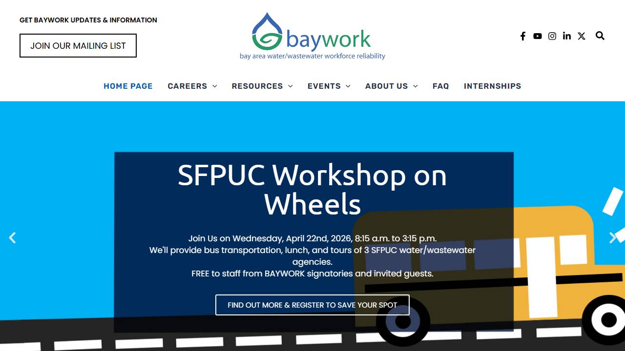 Screenshot of Baywork website