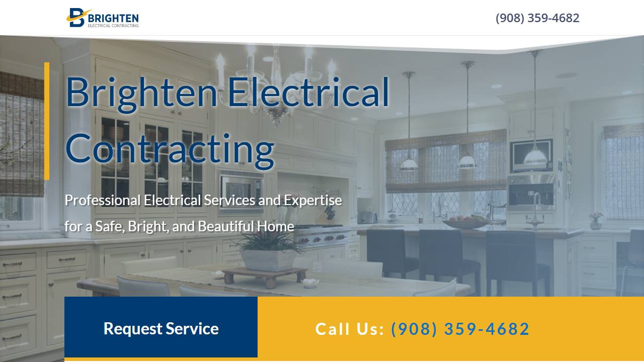Screenshot of Brighten Electrical Contracting LLC website