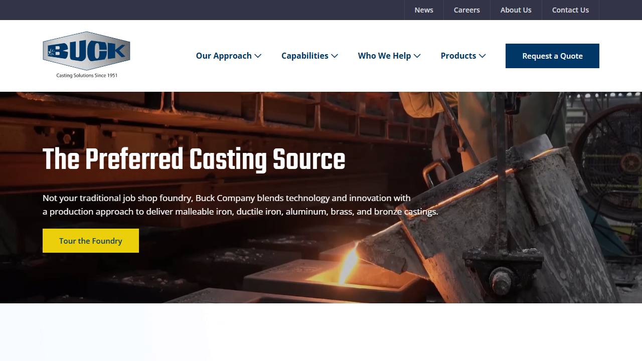 Screenshot of Buck Company, Inc. website