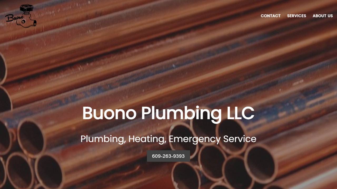 Screenshot of Buono Plumbing LLC website