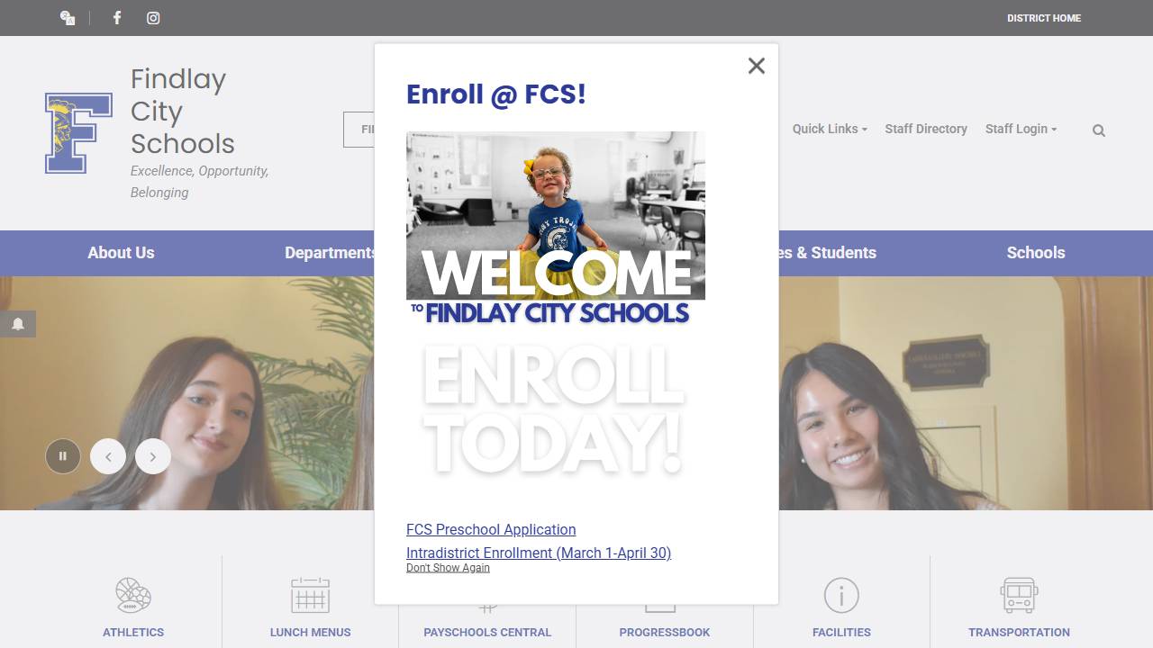 Screenshot of Millstream Career Training Center website