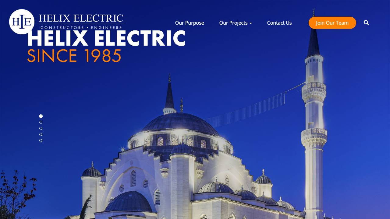 Screenshot of Helix Electric (ABC) website