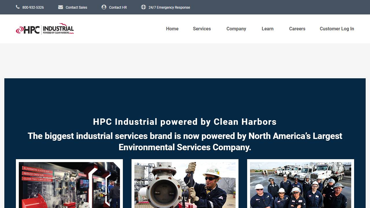 Screenshot of Hpc Industrial website