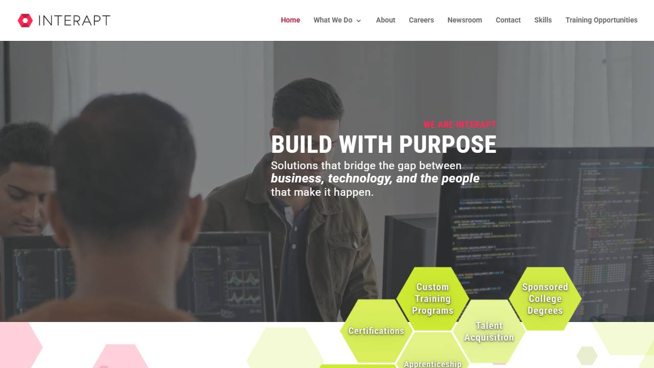 Screenshot of Interapt, LLC website