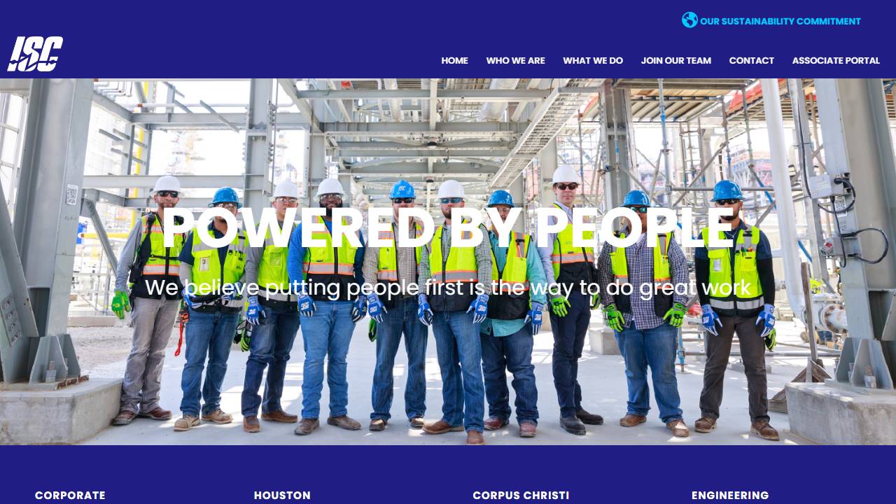 Screenshot of Isc Constructors, LLC website