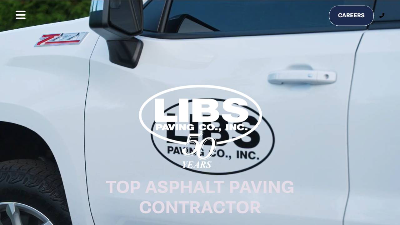 Screenshot of Libs Paving Company, Inc. website