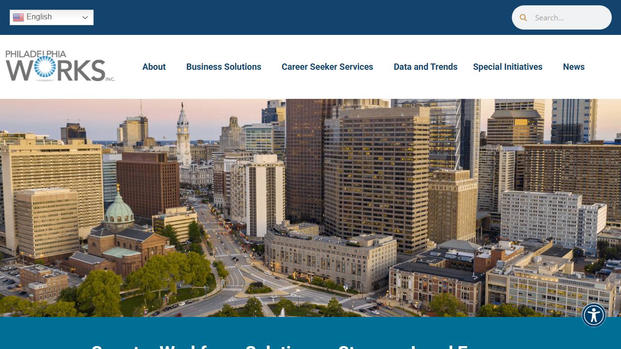 Screenshot of PA CareerLink - West Philadelphia website