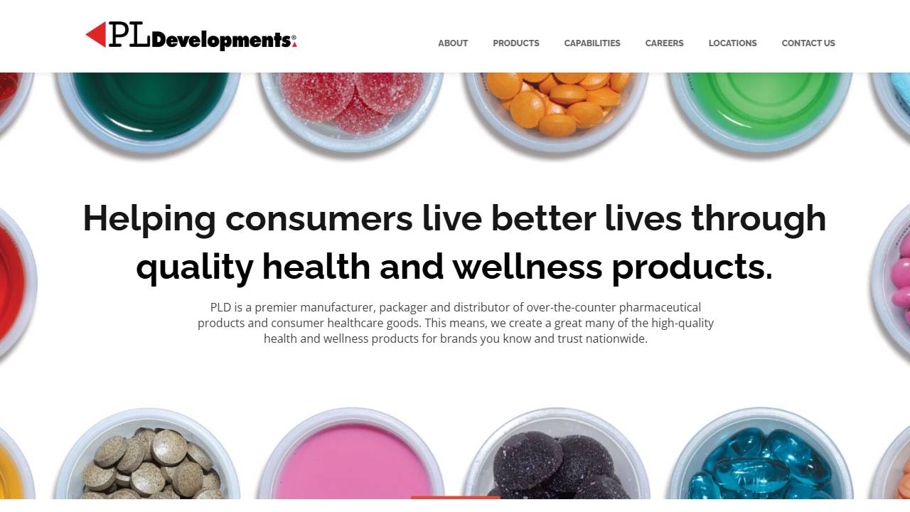 Screenshot of PL Developments website