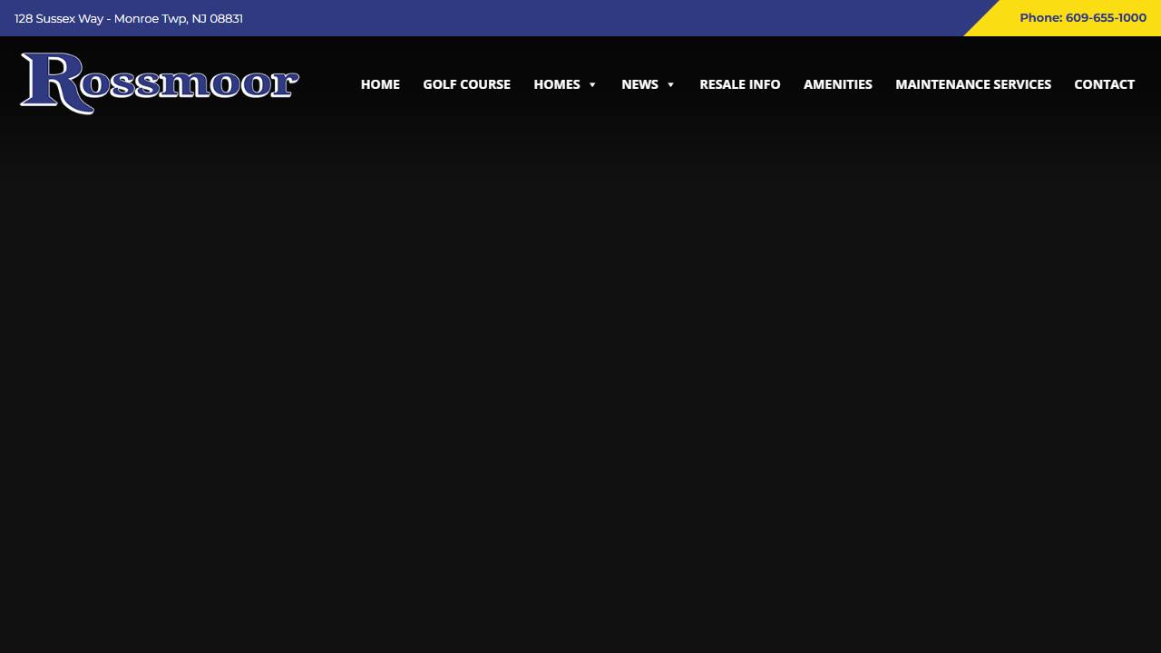 Screenshot of Rossmoor Community Association website