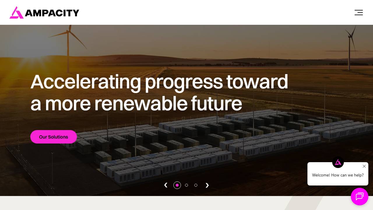 Screenshot of Ampacity website