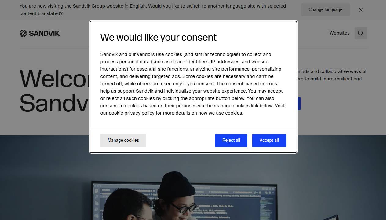 Screenshot of Alleima USA LLC website