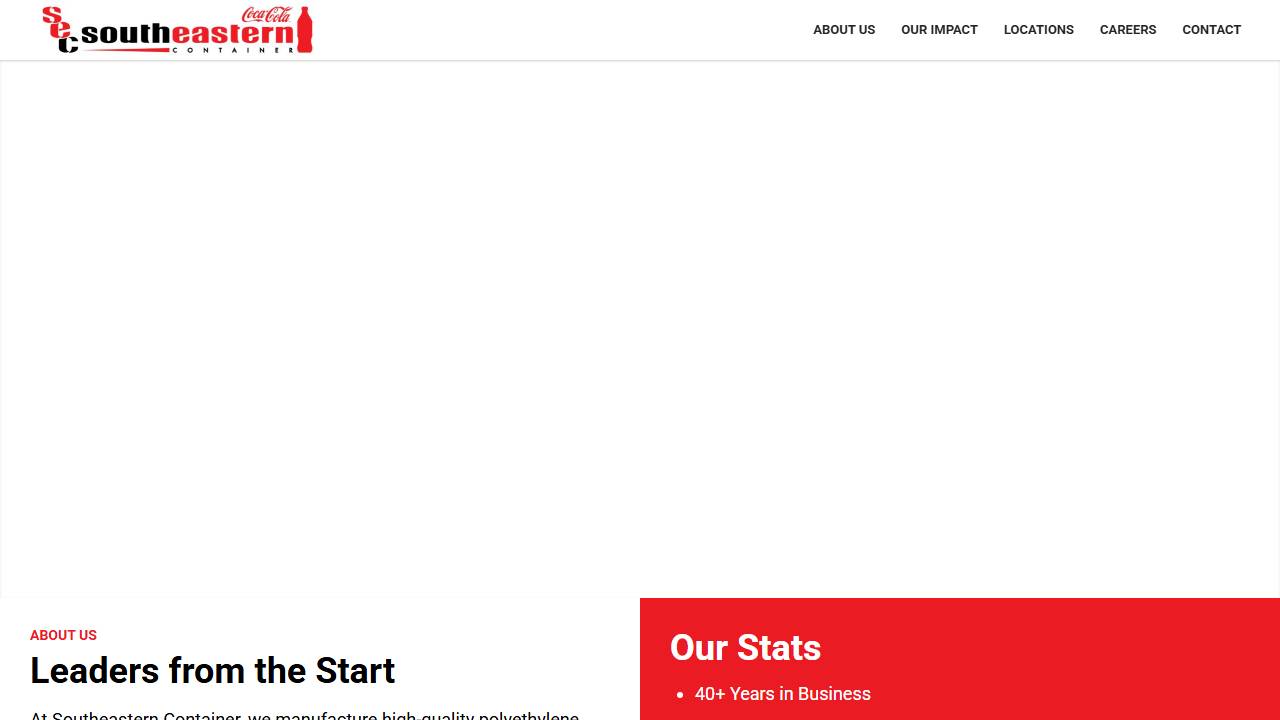 Screenshot of Southeastern Container, Inc. website