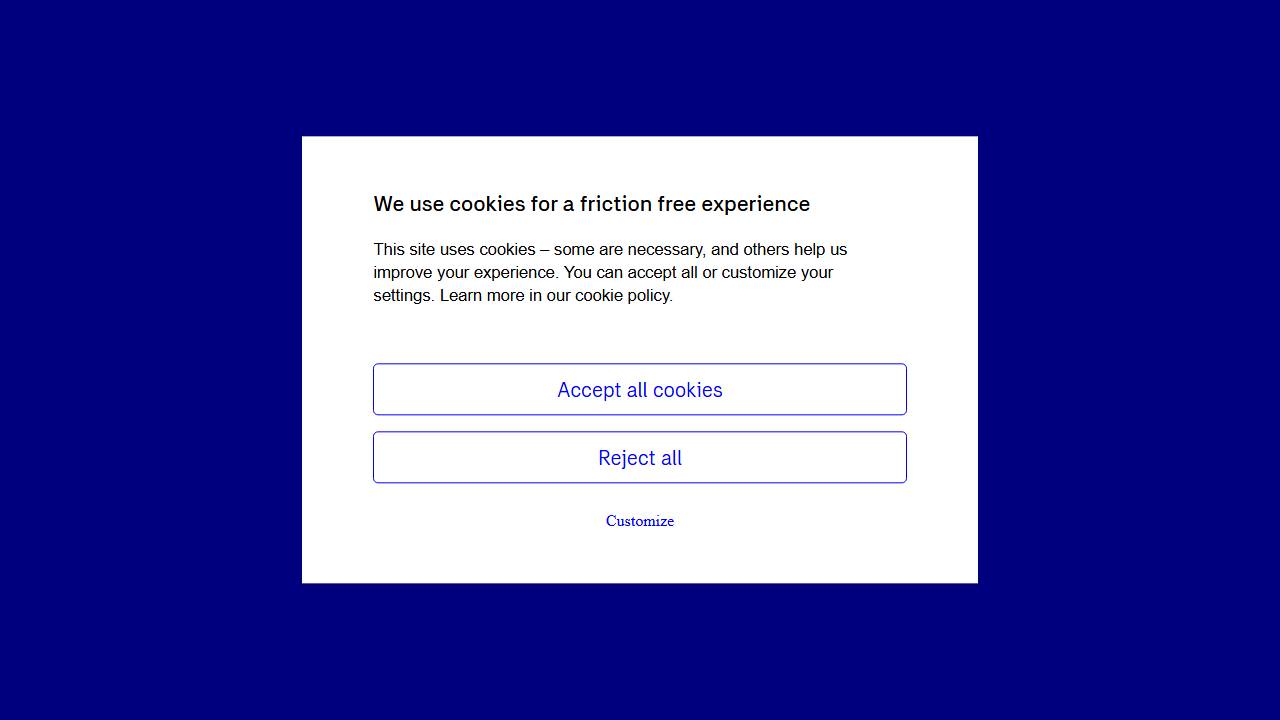 Screenshot of SKF/Kaydon website