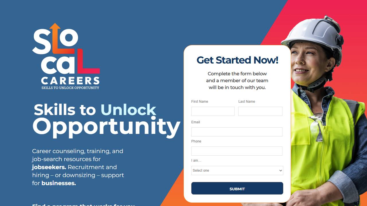 Screenshot of SLO Cal Career-San Luis Obispo website