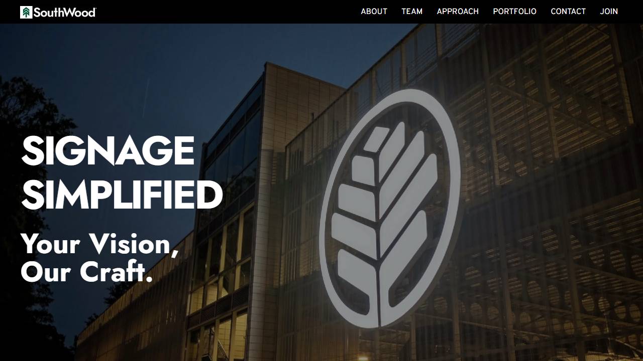 Screenshot of Southwood Corporation website