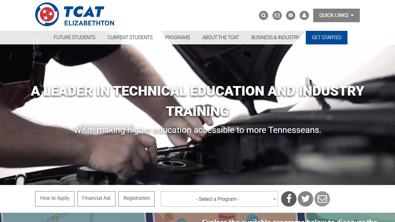 Screenshot of Tcat website