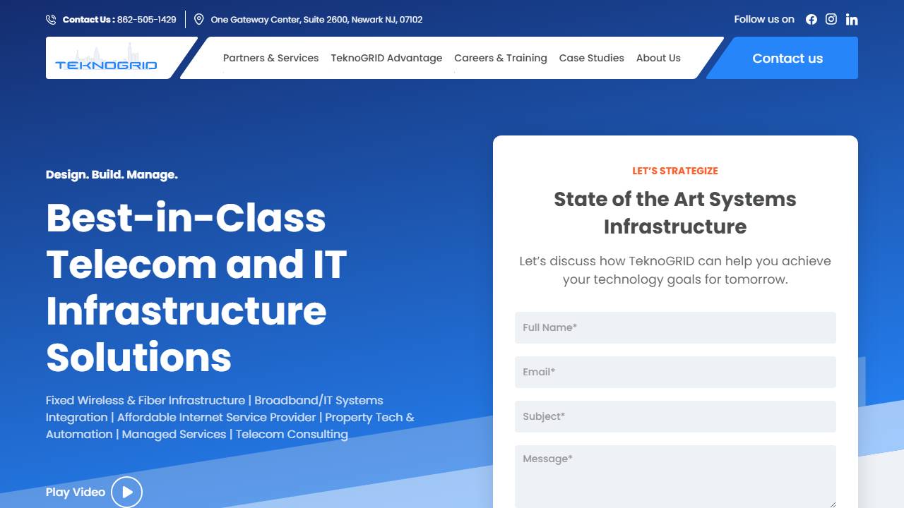 Screenshot of TeknoGRID website