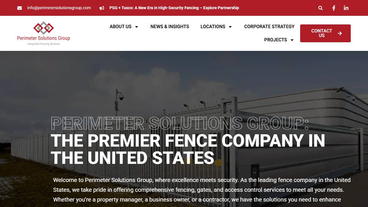 Screenshot of Perimeter Solutions Group, LLC website