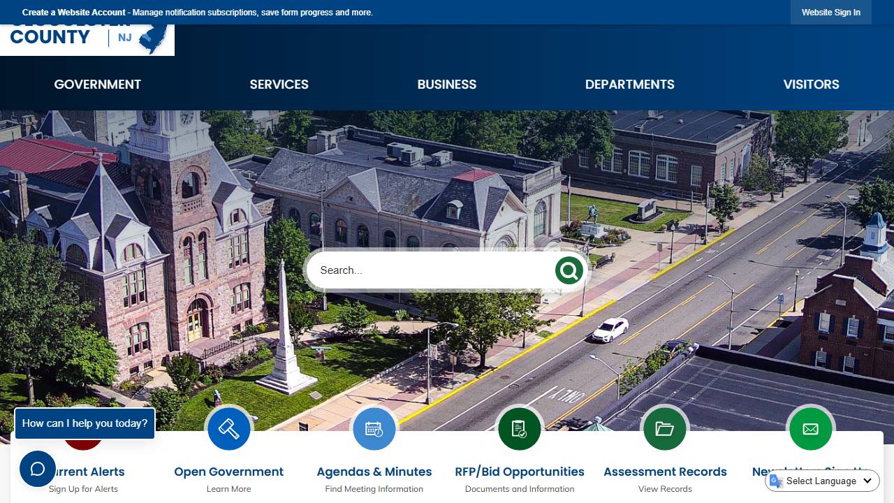 Screenshot of Gloucester County Workforce Development Board website