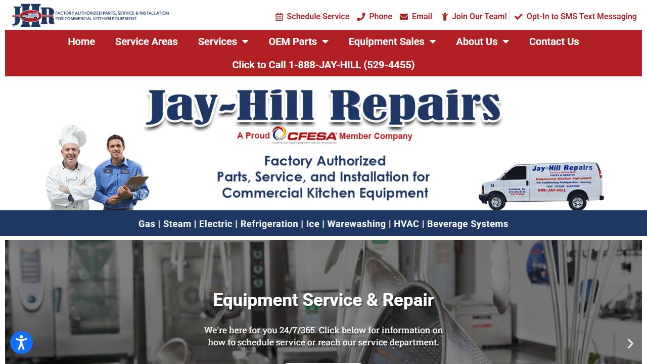 Screenshot of Jay-Hill Repairs website