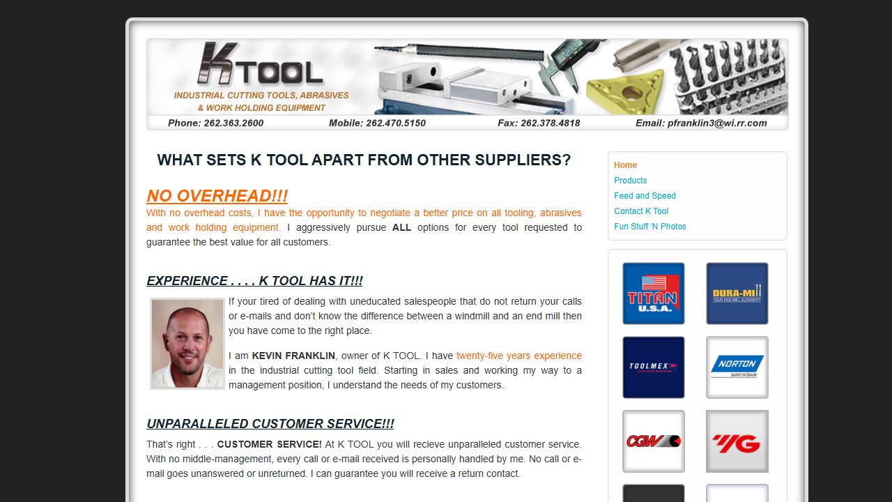 Screenshot of K-Tool LLC website