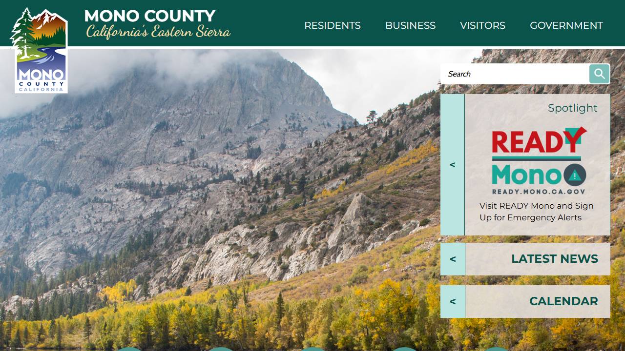 Screenshot of America`s Job Center of California Mammoth Lakes website