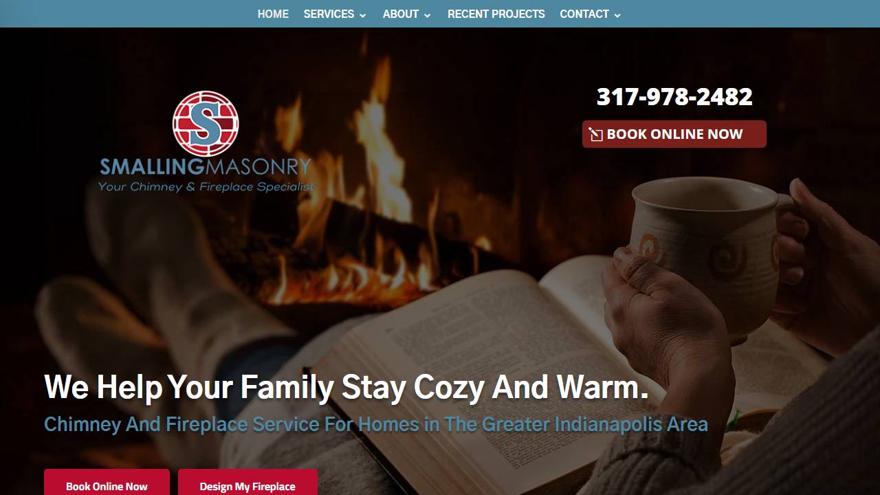 Screenshot of Smalling Masonry website