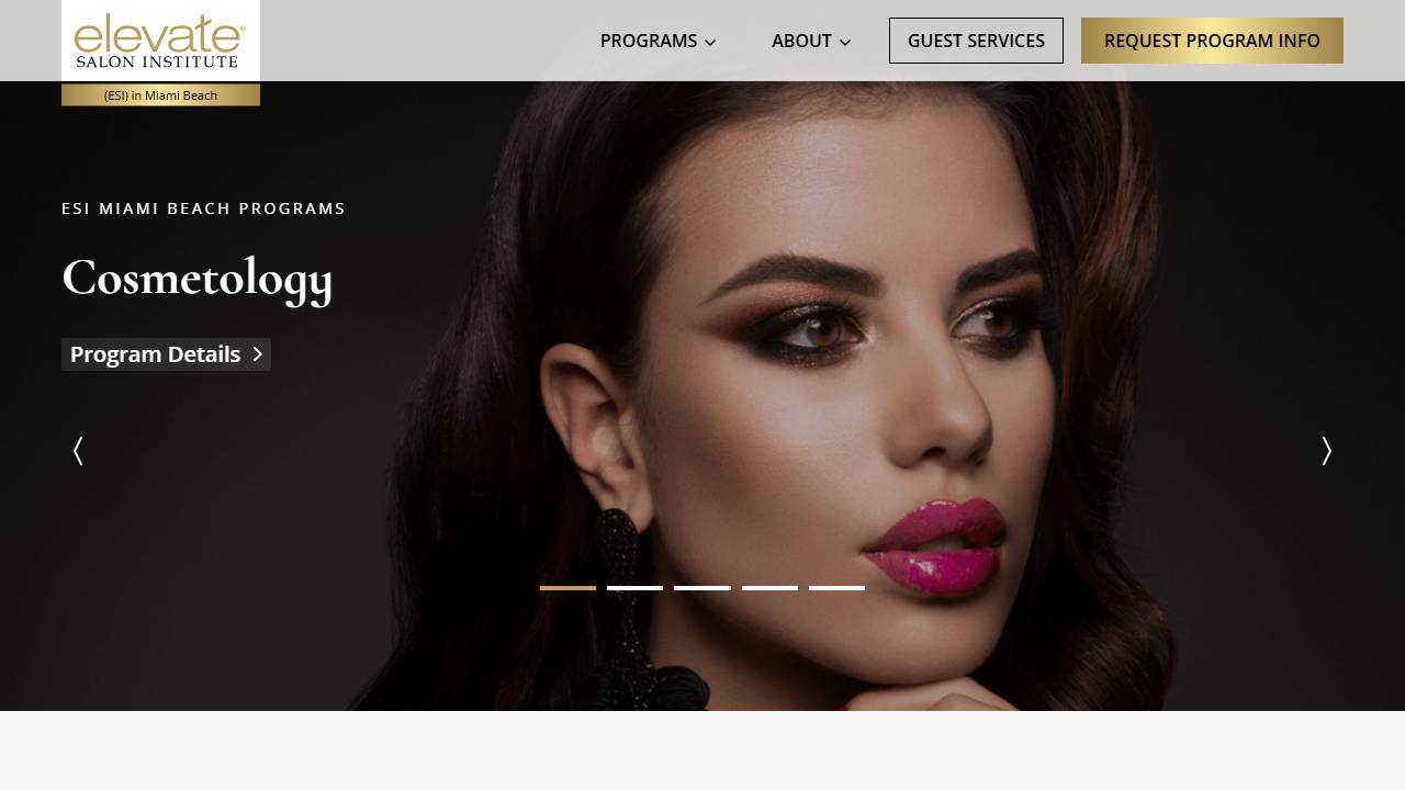 Screenshot of Salon Professional Academy-Elevate Salon Institute website