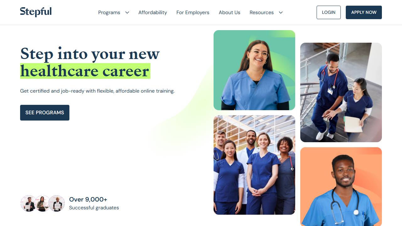 Screenshot of Stepful Inc. website